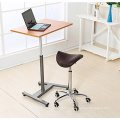 Manufactory Direct Height Adjustable Sit Stand Lifting Table Single Leg Laptop Desk with Casters/